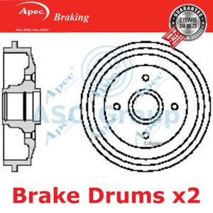 2x Apec 204.5mm (Internal) 4 Stud Replacement Rear Handbrake Brake Drums DRM9922 - Bild 1 von 1