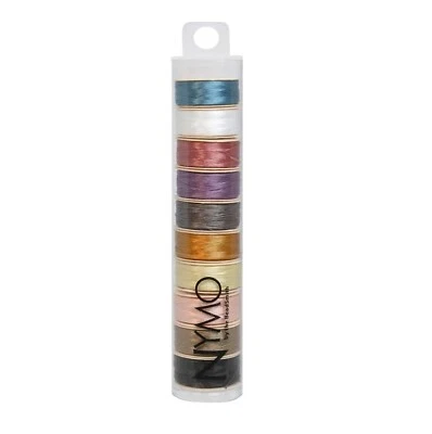 Nymo Thread D, 10-Pack Mixed Colors, Size D 0.30mm Diameter, 64 Yards per spool - Image 1 of 3