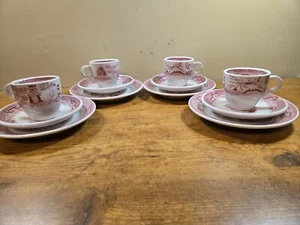 12 Pc. Jackson Custom China Asian Type Pattern, Cup- Saucer- Bread Plate, Preown - Picture 1 of 10