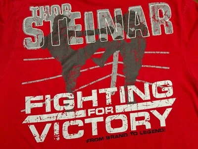 Thor Steinar Fighting For Victory Mens Size 4XL (XL) Slim Fit T-Shirt Red - image 1 of 4