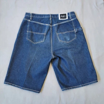 Vtg Sean John Jorts Men's Wide-Leg Skate Blue Denim Shorts 36 X 13" JNCO Style - Image 1 of 4