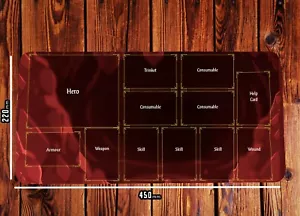 Tappetino giocatore rosso per Descent Legends of the Dark, tappetino cruscotto giocatore per giochi - Foto 1 di 1