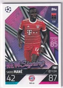 Topps Match Attax Champions League Set Aggiornamento 22/23 n. NS 10 Sadio Mane - Foto 1 di 1