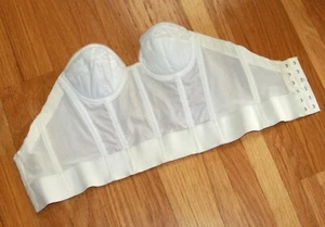 Vintage white bra strapless bustier longline Warners 32A - Picture 1 of 4