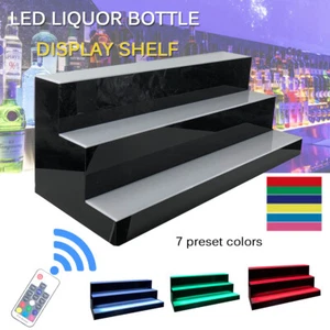 31" 3 Step LED Lighted Back Bar Glowing Liquor Bottle Display Shelf Stand US - Picture 1 of 12