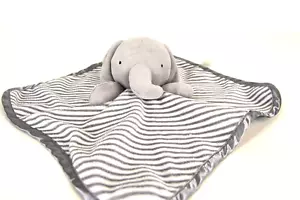 Wonder Nation Peluche Elefante Lovey Lovie Coperta di Sicurezza Grigio e Grigio Strisce - Foto 1 di 6