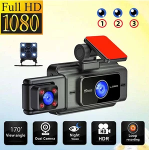 Dashcam 1080P WiFi 3 Camere Auto Visione Notte G-Sensor Parcheggio 24h - Foto 1 di 6