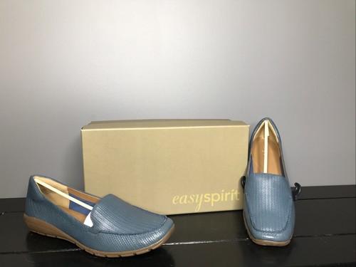 NEW BALANCE Scarpe mocassini Easy Spirit donna Abide in pelle blu navy larghe 11