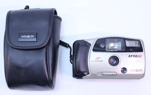 Cámara fotográfica compacta Minolta AF150BF totalmente automática de 35 mm AF para apuntar y disparar con estuche - Imagen 1 de 22