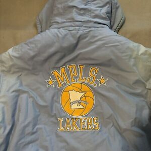 Vintage Minneapolis Lakers Reebok Hardwood Classics Puffer Jacket Mens 2XL MPLS