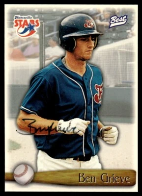 1999 BASEBALL BEST AUTO BEN GRIEVE R62 - Image 1 of 2