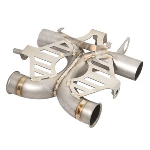 For Triumph Thruxton 1200 2016-2020 Street Twin 900 Titanium Exhaust Mid X-Pipe - Picture 1 of 6