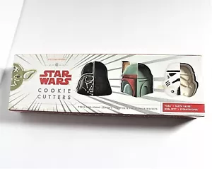 Williams Sonoma Star Wars Cookie Cutters Set Of 4 Yoda Vader Boba Stormtrooper - Picture 1 of 9