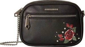 Rampage Women's Embroidered Floral Crossbody - Black - Picture 1 of 3