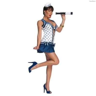 PLAYBOY BUNNY OFFICIAL HOT SEXY SAILOR DRESS UP WOMANS HALLOWEEN COSTUME COSPLAY - Image 1 of 3