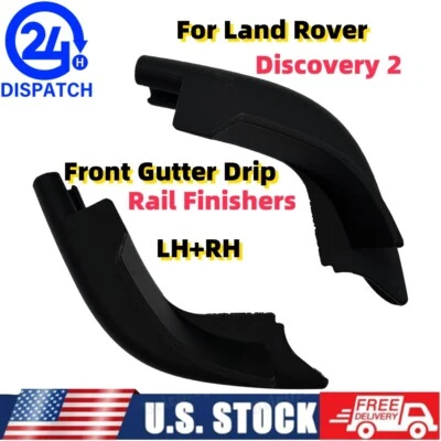 Izquierda+derecha para Land Rover Discovery 1999-04 2 acabados de riel de goteo de canal delantero Foto 1 de 4