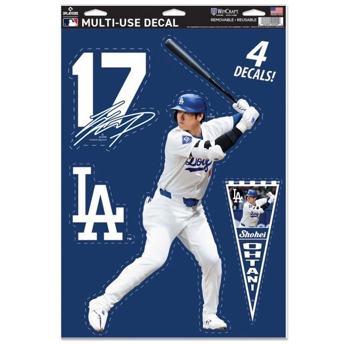SHOHEI OHTANI LOS ANGELES DODGERS MULTI-USE DECALS 11"X17" LIKE A FATHEAD - Image 1 of 1