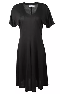 Vestido Pullover Jersey Pierre Cardin Vintage Manga Corta Negro Talla L Años 90 - Imagen 1 de 5