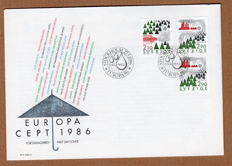 Sweden 1986 europa cept FDC - Image 1 of 1