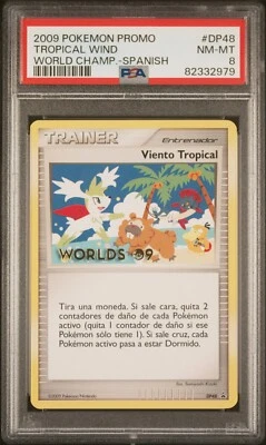PSA 8 VIENTO TROPICAL WIND DP48 POKEMON WORLD CHAMPIONSHIPS 2009 PROMO CARD SPAN - Image 1 of 4