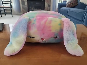 Neu Squishmallow rosa stapelbares Kissen Hase ~ Süßigkeiten ~ Pastell Batik Neu mit Etikett - Bild 1 von 9
