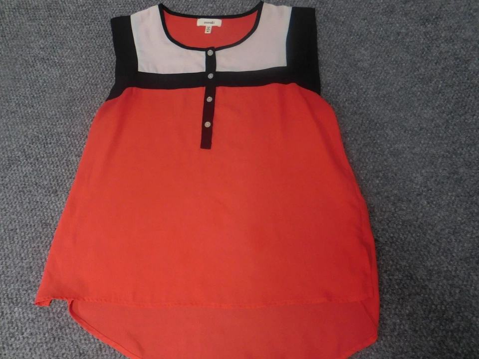 Meraki Womens Blouse Medium orange pullover - Image 1 of 4