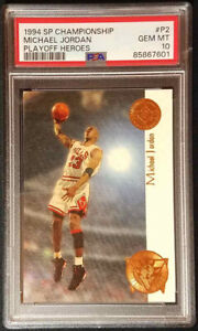 1994-95 SP Championship #P2 Michael Jordan Playoff Heroes Bulls PSA 10 GEM MINT