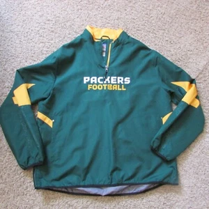 NWOT NFL Green Bay Packers Large Pullover Windbreaker Shirt Jacket Reebok - Picture 1 of 2