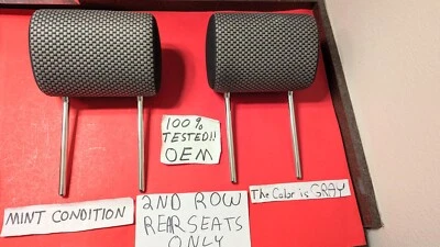 ✅2 原始设备制造商 09 10 11 12 13 14 尼桑 CUBE KROM 后座 HEADRESTS 灰色衣服 状况完好! — 第 1/4 张图片