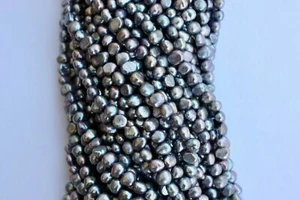 6-7 mm AA Cuentas Cultivadas Hebra Agua Dulce Joyería de perlas Collares barroco dfer - Imagen 1 de 1