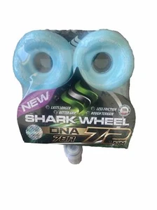 Shark Wheels Longboard DNA Tech 72mm 78a Pastel Blue Color Free Bearings - Picture 1 of 6