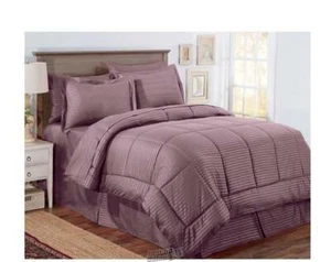 Embossed Stripe 8-pc. Comforter Set Purple Queen 100% Polyester - Picture 1 of 2