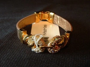 Lia Sophia Stylista goldfarbenes 8 Zoll Armband (Vorproduktionsmuster) Neu mit Etikett - Bild 1 von 8