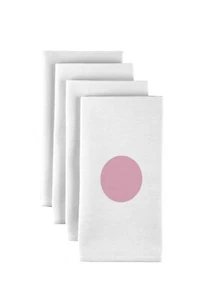 Pale Pink Dots on White 18" x 18" Napkins 1 Dozen - Picture 1 of 1
