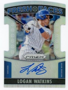 2015 Panini Prizm Logan Watkins Fresh Faces Silver Prizm Auto #13 CHICAGO CUBS