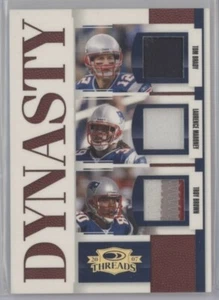 TOM BRADY/ MAURONEY/BROWN 2007 Threads DYNASTY TRIPLE PATCH RELIC PRIME 25/25 - Picture 1 of 1