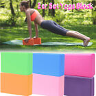 2er Set Yogablock Schaumstoff Yogaklotz Joga Block Pilates Fitness Sport 6 Farbe