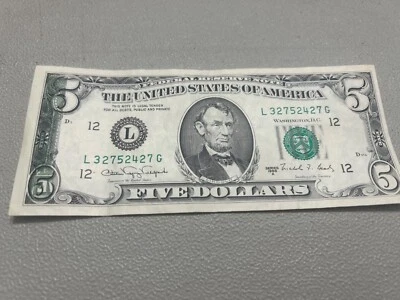 Printing error 5$ bill backside printed on front - Image 1 of 2