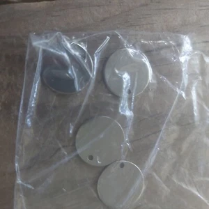Metal Stamping Blanks Stainless Steel Circle Charms Engraving Tags 20mm 3pcs - Foto 1 di 4