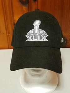 NFL Super Bowl XLIX Cap Hat Adult Adjustable Polyester New Era 9Forty ~ Black - Picture 1 of 7