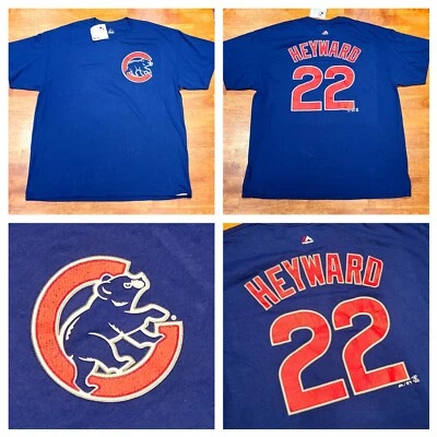 ¡Nuevo! Jason Heyward Chicago Cubs Majestic Camiseta Jersey Camiseta Para Hombre XL Azul Foto 1 de 4