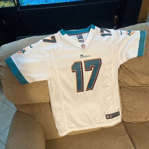 Nike Miami Dolphins NFL Players Tannehill #17 On Field White Youth Jersey Large Cover