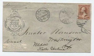 1884 Dipartimento Esecutivo Stato del Colorado copertina al senatore #210 [6131.22] - Foto 1 di 3