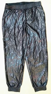 Victoria’s Secret Sport GYM BLUE GOLD Shiny Cargo Jogger Pants -Metallic NWT NEW - Picture 1 of 29