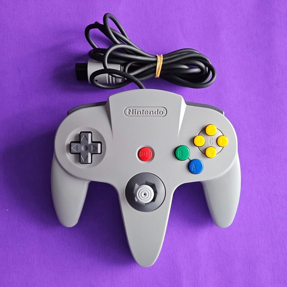 Official Nintendo 64 GRAY Controller AUTHENTIC 👾 OEM N64 Remote NUS-005 USED - Image 1 of 1