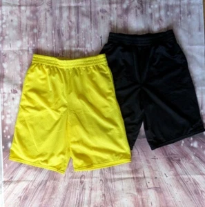 S-star Boys 2-pack Polyester Basketball Shorts Black + Yellow size L 10-12 - Picture 1 of 9