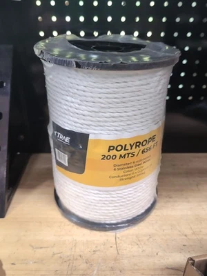 TRAE Electric Fence Polyrope 656 Feet 200 Meters, 6 Stainless Steel Strands...  - Image 1 of 3