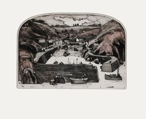 Graham Clarke (b.1941) - 20th Century Etching, Mullion Cove - Picture 1 of 5