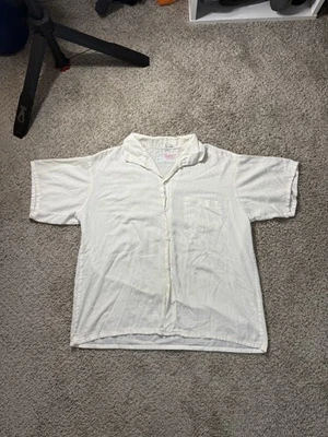 Vintage 70s 80s White Button Up Work Shirt Men’s Medium - Image 1 of 4