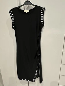Stunning Michael Kor Black Dress With Silver Studs - Picture 1 of 5